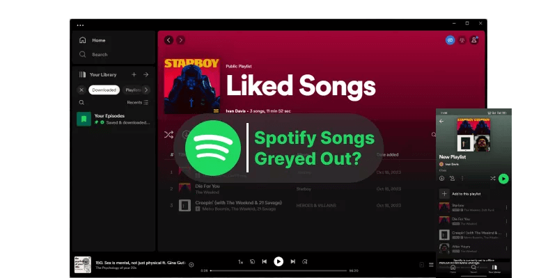 Spotify の曲がグレーに表示される問題